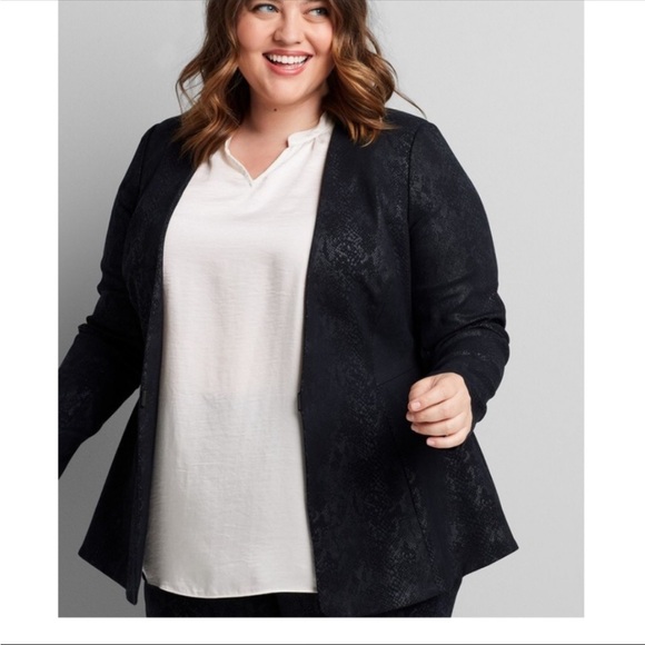 Lane Bryant Blazer Snakeskin Print Peplum - Picture 16 of 16